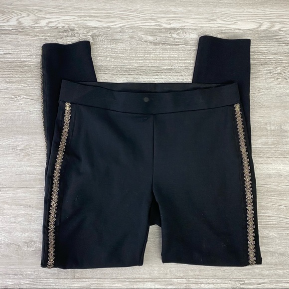 Lane Bryant Beaded Strip Black Legging Pants - Picture 3 of 5